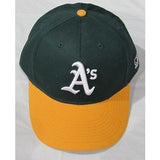 MLB Oakland Athletics A's Adult Cap Flat Brim Raised Replica Cotton Twill Hat
