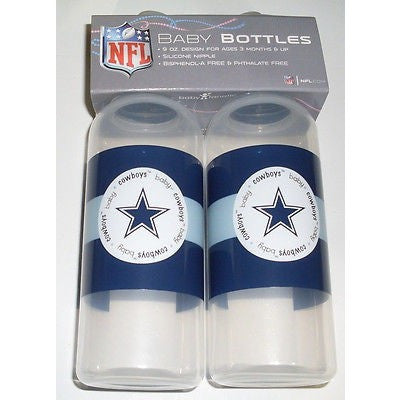 NFL Dallas Cowboys 9 fl oz Baby Bottle 2 Pack by baby fanatic