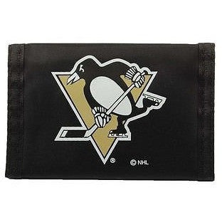 NHL Pittsburgh Penguins Tri-fold Nylon Wallet with Printed Logo