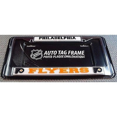 NHL Philadelphia Flyers Chrome License Plate Frame Thick Letters