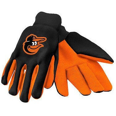 MLB Baltimore Orioles Color Palm 2-Tone Utility Work Gloves by FOCO