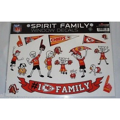 NFL Kansas City Chiefs Spirit Family Decals Set of 17 by Rico Industries