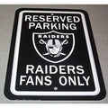 NFL Las Vegas Raiders RESERVED PARKING RAIDERS FANS ONLY 12" x 18" Plastic