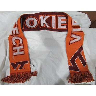 NCAA 2015 Reversible Split Logo Scarf Virginia Tech Hokies 64" by 7" FOCO
