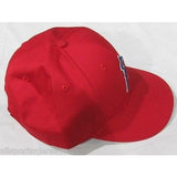 MLB LA Angels of Anaheim Adult Cap Flat Brim Raised Replica Cotton Twill Hat All Red