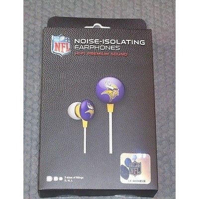 NFL iHip Team Logo Earphones Minnesota Vikings