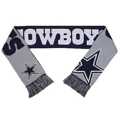 NFL 2015 Reversible Split Logo Scarf Dallas Cowboys 64" by 7" FOCO
