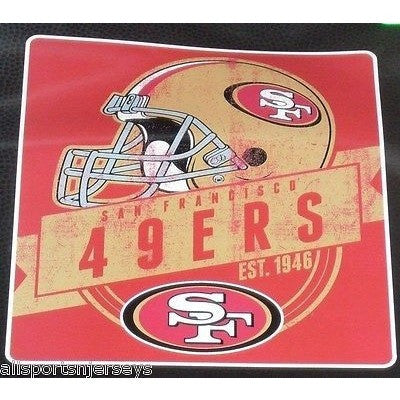 NFL San Francisco 49ers Royal Plush Raschel 50" x 60" Throw Blanket Style Grand Stand