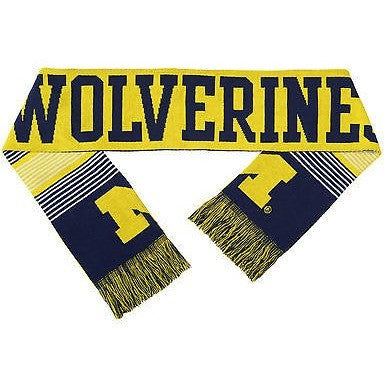 NCAA 2015 Reversible Split Logo Scarf Michigan Wolverines 64" by 7" FOCO