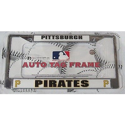 MLB Pittsburgh Pirates Chrome License Plate Frame Current Logo