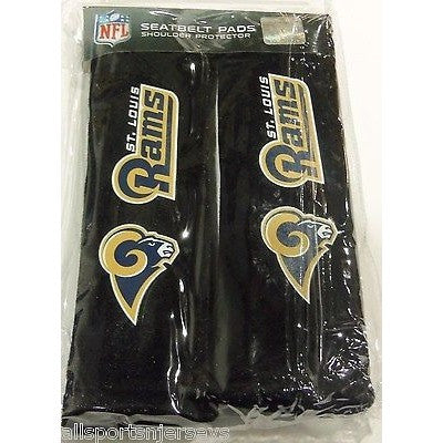 NFL St. Louis Rams Velour Seat Belt Pads 2 Pack by Fremont Die