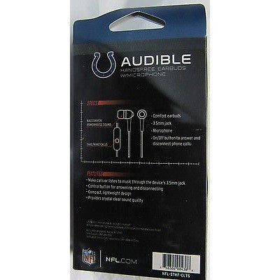 NFL Indianapolis Colts Team Logo Earphones with Microphone by MIZCO