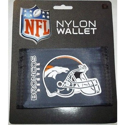 NFL Denver Broncos Tri-fold Nylon Wallet with Printed Helmet