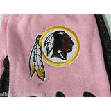 NFL Washington Redskins Logo on Pink w/Black Palm 2-Tone No Slip Utility Work Gloves