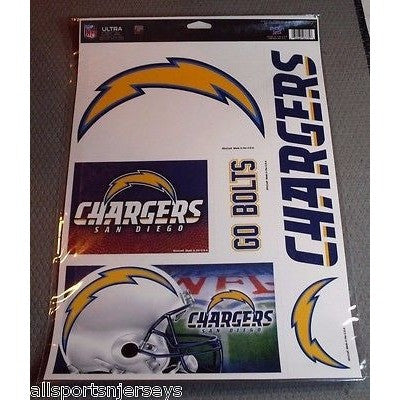 NFL San Diego Chargers Ultra Decals Set of 5 By WINCRAFT