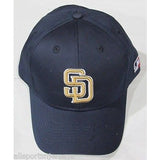 MLB San Diego Padres Adult Cap Curved Brim Raised Replica Cotton Twill Hat Navy Road