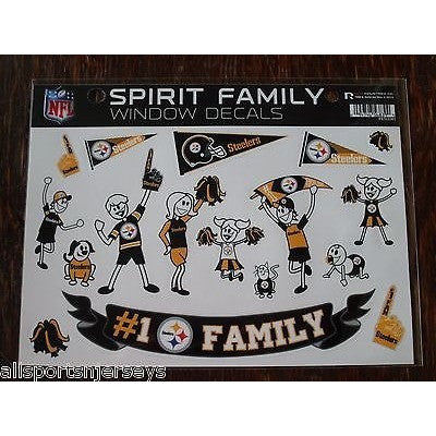 NFL Pittsburgh Steelers Spirit Family Decals Set of 17 by Rico Industries
