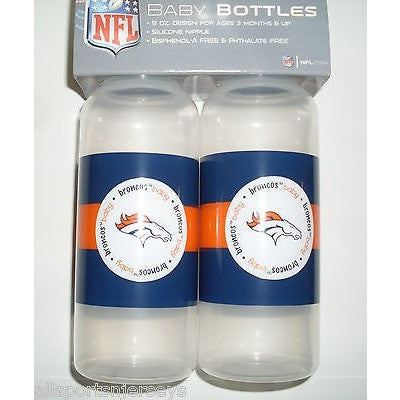 NFL Denver Broncos 9 fl oz Baby Bottle 2 Pack by baby fanatic