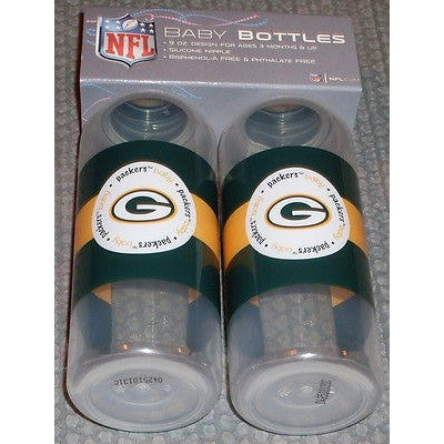 NFL Green Bay Packers 9 fl oz Baby Bottle 2 Pack by baby fanatic