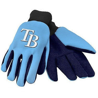 MLB Tampa Bay Rays Color Palm 2-Tone Utility Work Gloves by FOCO