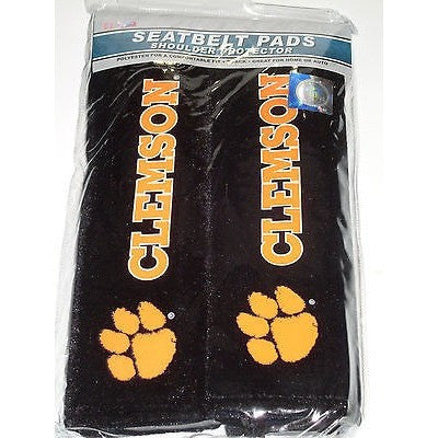 NCAA Clemson Tigers Velour Seat Belt Pads 2 Pack by Fremont Die