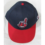 MLB Cleveland Indians Adult Cap Flat Brim Raised Replica Cotton Twill Hat Home