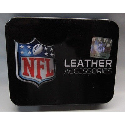 NFL Minnesota Vikings Logo Over Name Embossed TriFold Leather Wallet With Gift
