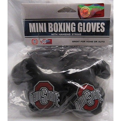NCAA Ohio State Buckeyes 4 Inch Rear View Mirror Mini Boxing Gloves