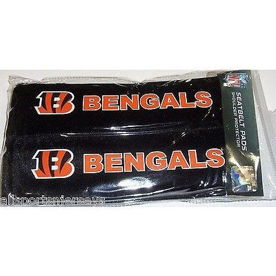 NFL Cincinnati Bengals Velour Seat Belt Pads 2 Pack by Fremont Die