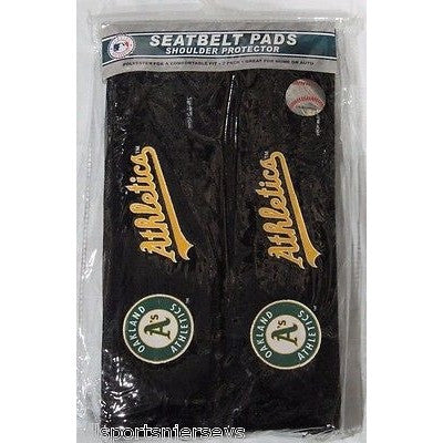 MLB Oakland Athletics Velour Seat Belt Pads 2 Pack by Fremont Die