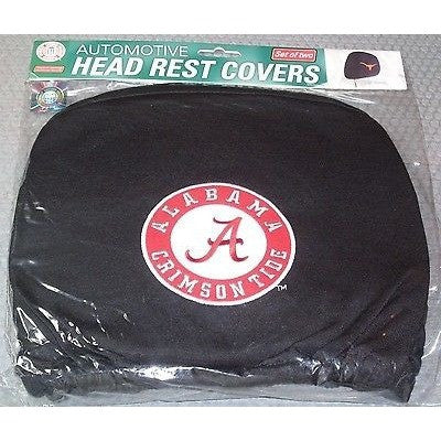 NCAA Alabama Crimson Tide Headrest Cover Embroidered Logo Set of 2 by Team ProMark