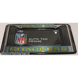 NFL San Diego Chargers Laser Cut Chrome License Plate Frame
