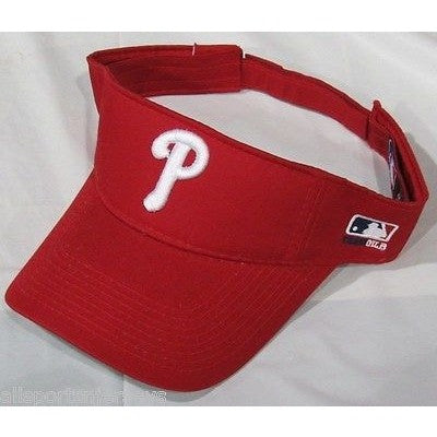 MLB Philadelphia Phillies Visor Cotton Twill Replica Adjustable Strap Adult