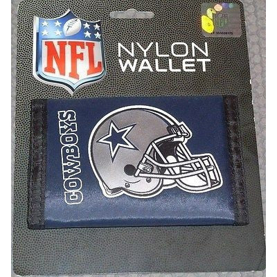 NFL Dallas Cowboys Tri-fold Nylon Wallet with Printed Helmet