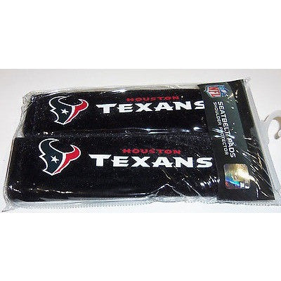 NFL Houston Texans Velour Seat Belt Pads 2 Pack by Fremont Die