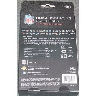NFL iHip Team Logo Earphones Kansas City Chiefs