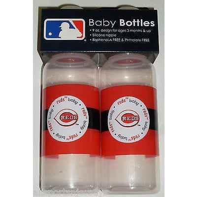 MLB Cincinnati Reds 9 fl oz Baby Bottle 2 Pack by baby fanatic