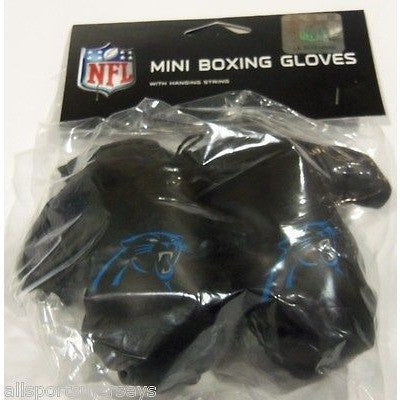 NFL Carolina Panthers 4 Inch Rear View Mirror Mini Boxing Gloves