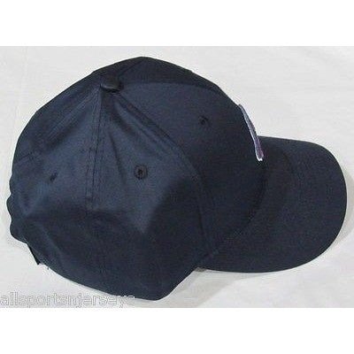 MLB Cleveland Indians Adult Cap Curved Brim Raised Replica Cotton Twill Hat Navy Road