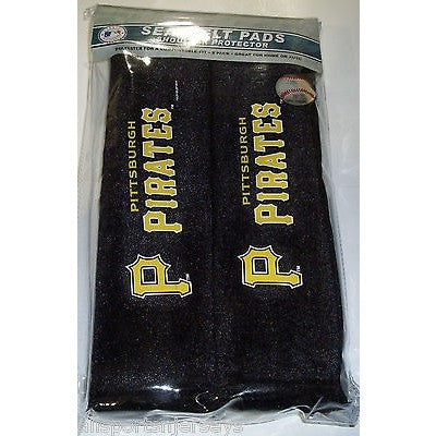 MLB Pittsburgh Pirates Velour Seat Belt Pads 2 Pack by Fremont Die