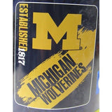 NCAA Michigan Wolverines 50"x60" Rolled Fleece Blanket Painted Design