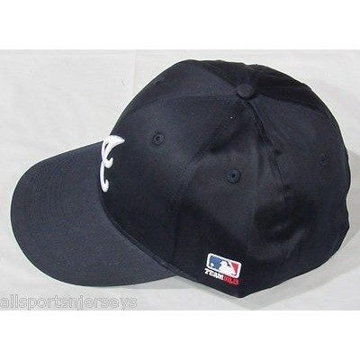 MLB Atlanta Braves Adult Cap Flat Brim Raised Replica Cotton Twill Hat Navy