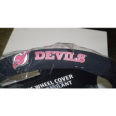 NHL POLY-SUEDE MESH STEERING WHEEL COVER NEW JERSEY DEVILS