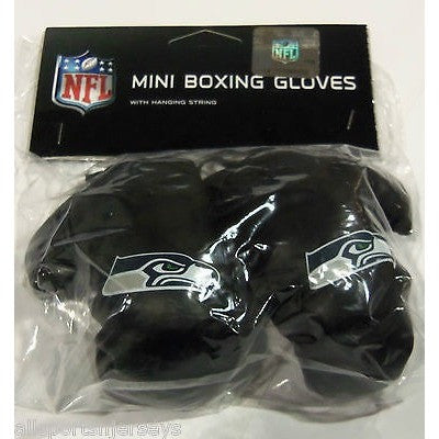 NFL Seattle Seahawks 4 Inch Rear View Mirror Mini Boxing Gloves