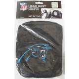 NFL Carolina Panthers Headrest Cover Embroidered Logo Set of 2 by Team ProMark