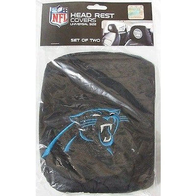 NFL Carolina Panthers Headrest Cover Embroidered Logo Set of 2 by Team ProMark