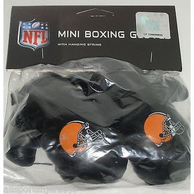 NFL Cleveland Browns 4 Inch Rear View Mirror Mini Boxing Gloves
