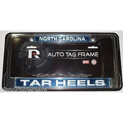 NCAA North Carolina Tar Heels Laser Cut Chrome License Plate Frame