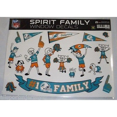 NFL Miami Dolphins Spirit Family Decals Set of 17 by Rico Industries