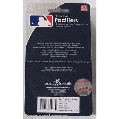 MLB San Francisco Giants Pink Pacifiers Set of 2 w/ Solid Shield on Card